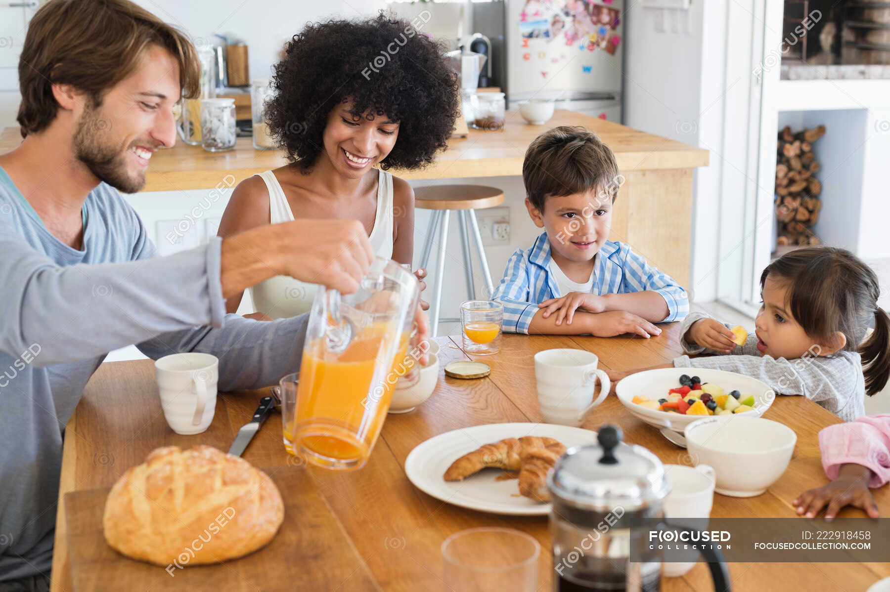 Family At Breakfast Table — Hair, Age - Stock Photo | #222918458