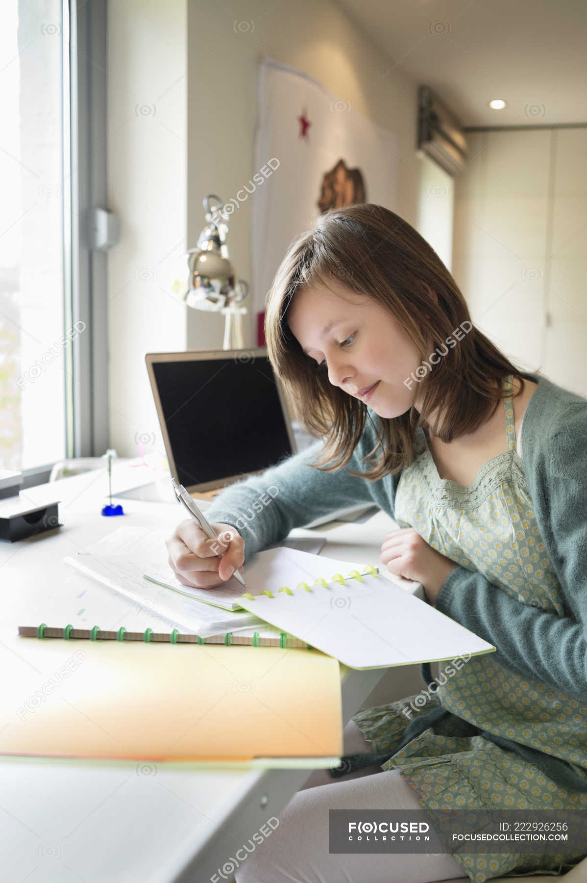 studying at a desk