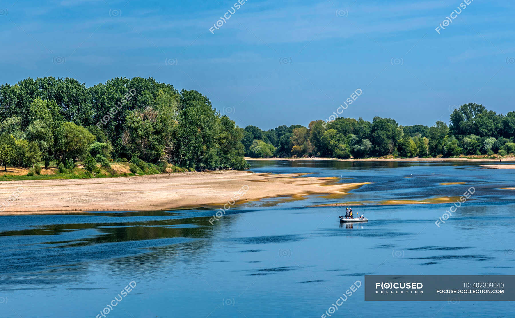 France, Loire Valley, Pays de la Loire, Maine-et-Loire, boat on the ...