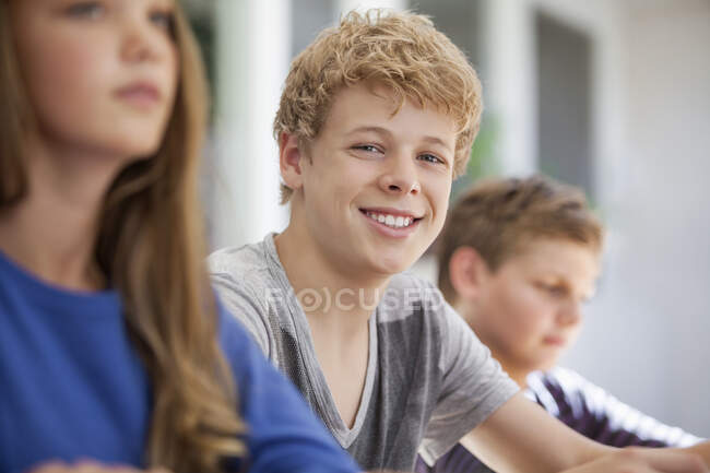 Students in a classroom — Stock Photo