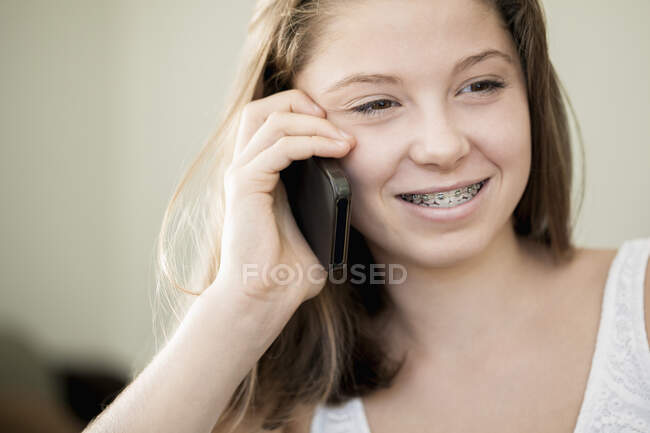 Girl on the phone — Stock Photo