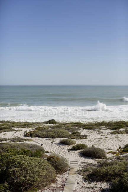 Vista panorámica de la playa - foto de stock