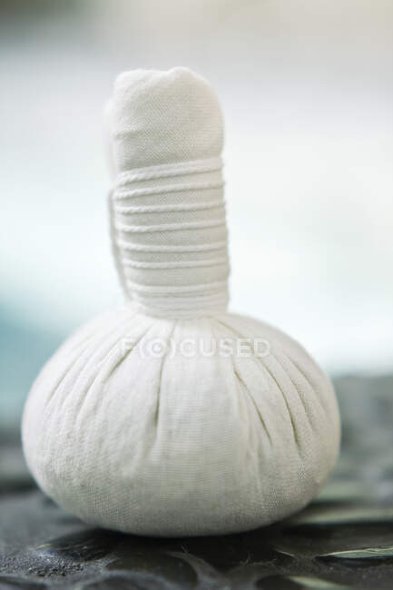 Close-up of a herbal compress ball — Stock Photo
