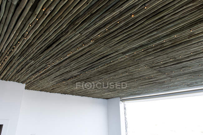 Low angle view of cane ceiling — Stock Photo
