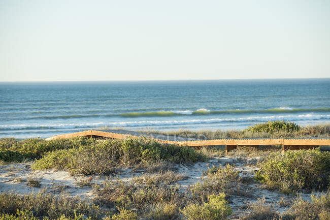 Boardwalk on the beach — Stock Photo