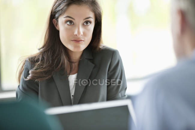 Business executives having a meeting in office — Stock Photo
