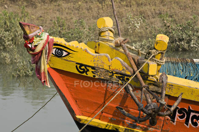 Inde, Bengale Occidental, Digha, Prow of boat — Photo de stock