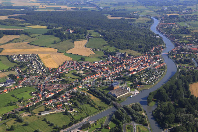 Aerial view of land, France, Nord-Pas de Calais — Stock Photo