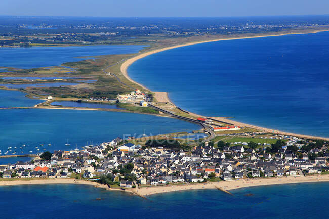 França, Bretanha, Morbihan. Vista aérea. Península de Gavres — Fotografia de Stock