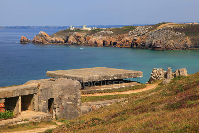 France, Bretagne, péninsule de Crozon. Cape Toulinguet. Mur Atlantique. — Photo de stock