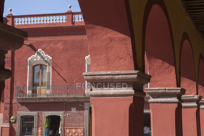 Messico, Stato di Guanajuato, San Miguel de Allende, Portal de Guadalupe, Plaza Allende — Foto stock