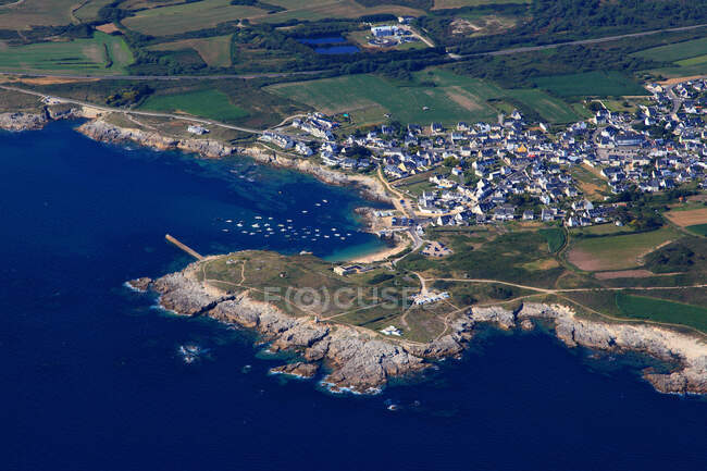 Francia, Bretagna, Morbihan. Kerroc'h. Vista aerea. — Foto stock