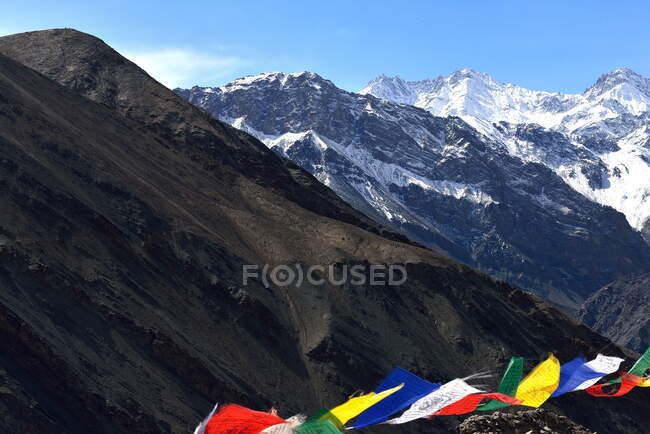 India, Ladakh, Indian State Jammu and Kashmir, mountain landscape in the region of Temisgam, relief and erosion — Stock Photo