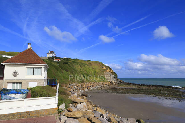 France, Côte Nord. Cap Gris-Nez, Audinghen, maisons balnéaires — Photo de stock