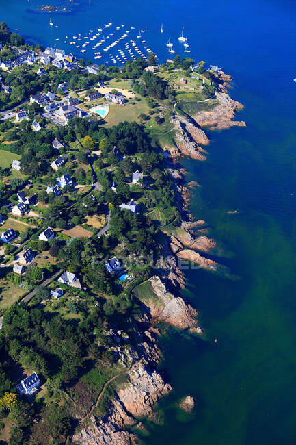 Frankreich, Bretagne, Morbihan. Luftaufnahme. Port-Manec'h — Stockfoto