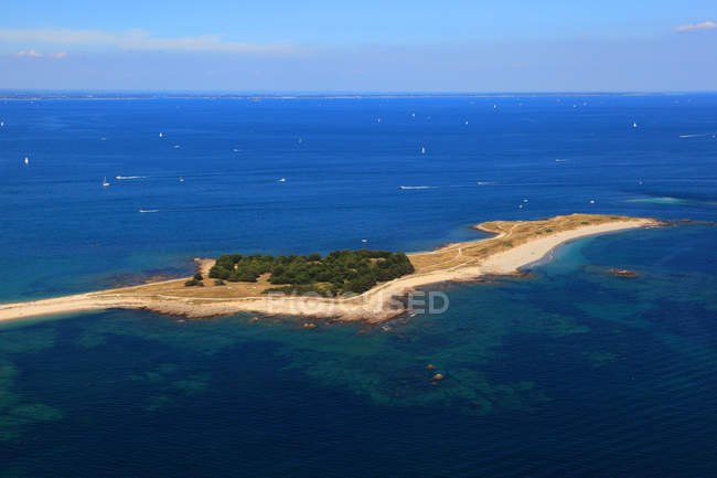 Vista aérea da península de Quiberon, oeste da França, França — Fotografia de Stock