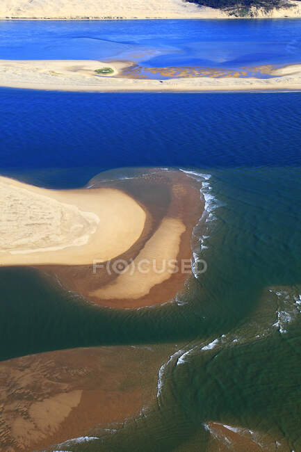 France, Gironde. Aerial view of the Dune of Pilat and Banc d'Arguin. — Stock Photo
