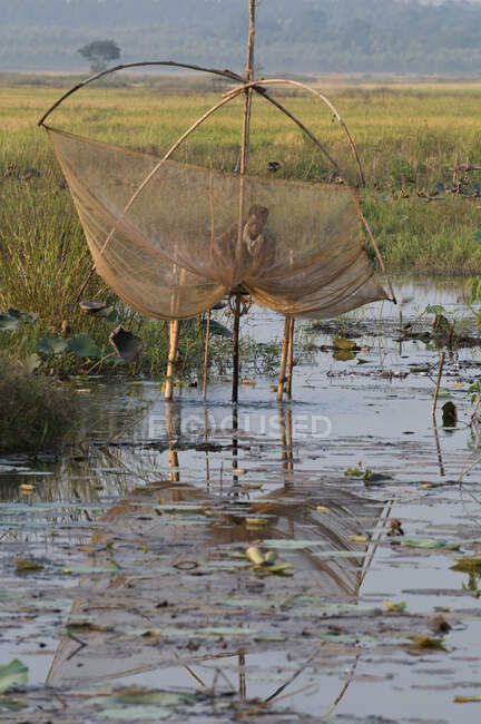 India, Orissa, distretto di Koraput, vicino a Jaypur, pesca a placca — Foto stock