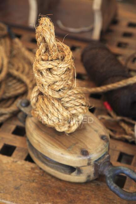 Close up of Old Ship Knot — стоковое фото
