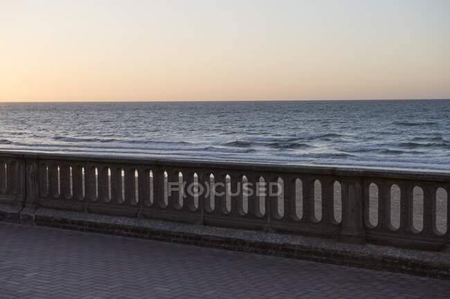 France, Normandy, view from the seawall of Cabourg after sunset — Stock Photo
