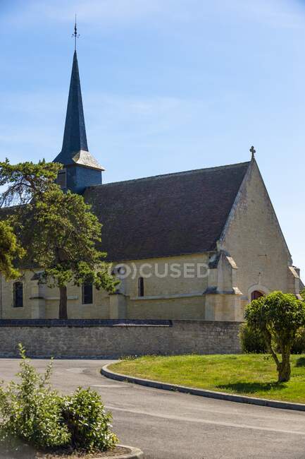 France, Normandy, typical old village church in Normandy — Stock Photo