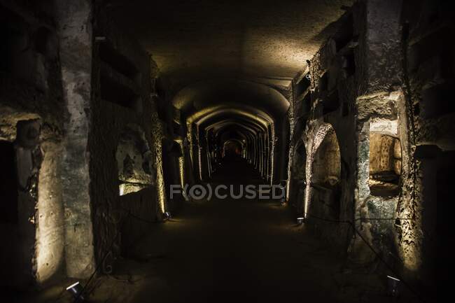 Catacombs of Province of Naples, Campania, Italy — Stock Photo