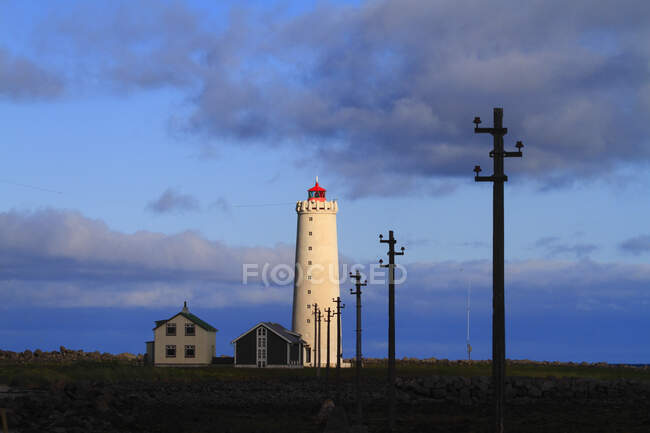 Island, Reykjavik. Leuchtturm von Seltjarnes — Stockfoto