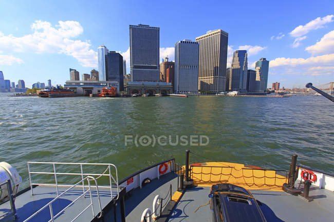 Staten Island Ferry em Usa, Nova York, Manhattan — Fotografia de Stock