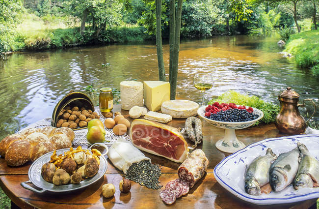 Different food, selective focus — Stock Photo