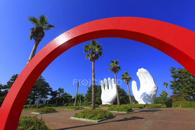 Corea del Sur. Área de Gangwon. Jeongdongjin, también Chongdongjin, cerca de Gangneung,. Sun Cruise Hotel - foto de stock