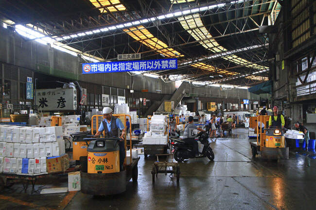 Japon, Tokyo. Marché de Tsukiji fich — Photo de stock