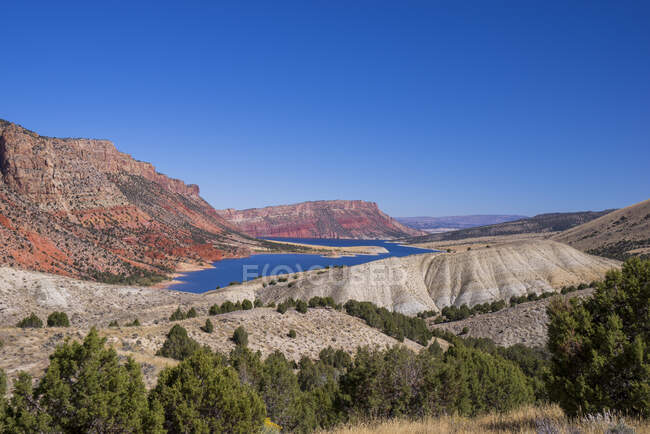 USA, Utah, Flaming Gorge National Recreation Área, Sheep Creek Overlook - foto de stock
