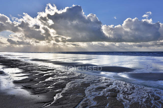 Normandy. Manche. Annoville. The beach during the downward tide. — Stock Photo