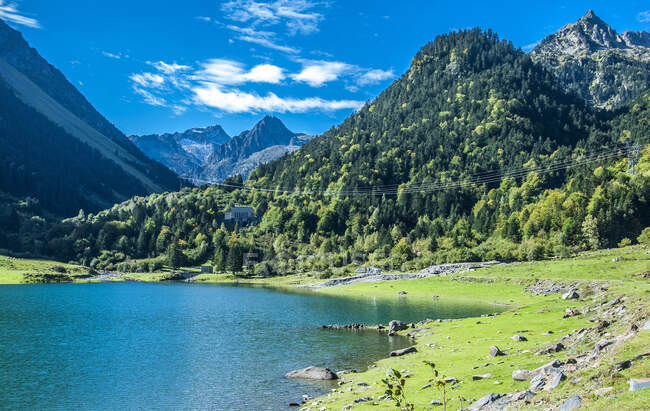 Frankreich, Nationalpark der Pyrenäen, Okzitanisches Gebiet, Val d 'Azun, Vallee d' Arrens, Staudamm der Tech — Stockfoto