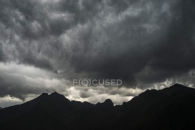 France, Ariege, approach of the storm  near Guzet — Stock Photo