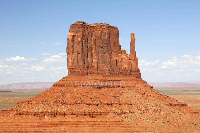 West Mitten Butte sandstone rock formation, Utah, USA — Stock Photo