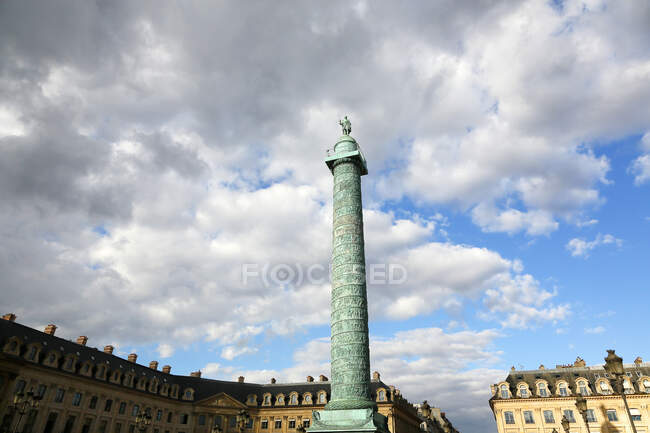 Paris, primeiro distrito., coluna Vendome e Vendome. — Fotografia de Stock