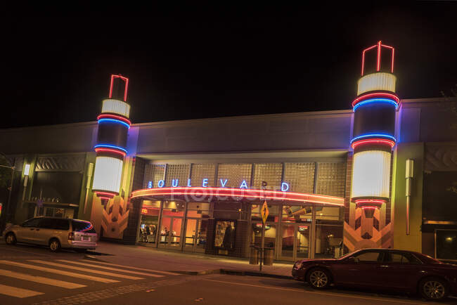 États-Unis, Californie, Comté de Sonoma, Petaluma, Boulevard Cinema — Photo de stock