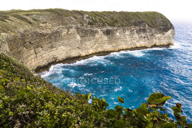 Pointe Cavale's cliff, Capesterre, Marie Galante, Guadeloupe — Stock Photo