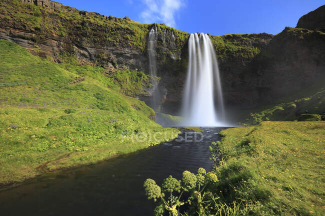 Islanda, Sudurland. Seljalandsfoss cascata. — Foto stock