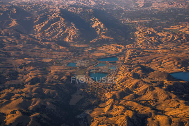 США, вид с воздуха на Калифорнию, восток Сан-Франциско — стоковое фото