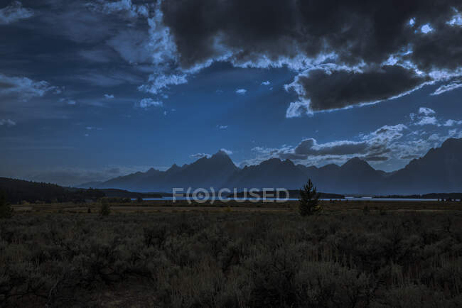 Estados Unidos, Wyoming, Grand Teton National Park, gama de Teton - foto de stock