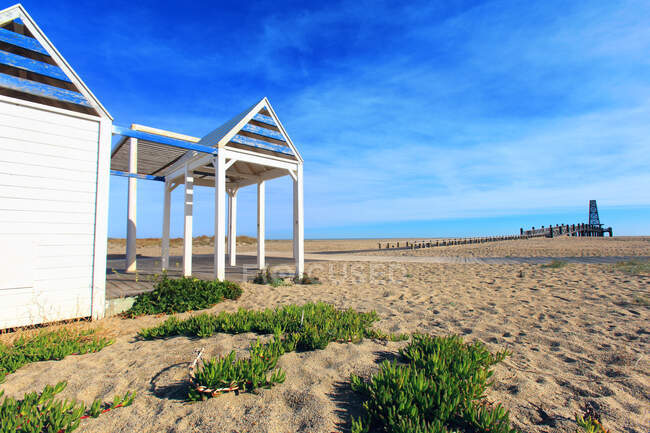 Frankreich, Aude, Port Leucate. Der Strand. — Stockfoto