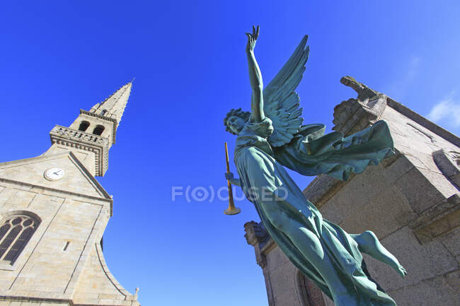 Frankreich, Bretagne, Finistere.Loctudy Kirche — Stockfoto