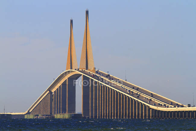 Stati Uniti, Florida. Sunshine Skyway Bridge, Tampa Bay. — Foto stock