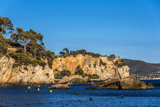 França, Provence-Alpes-Cote-d 'Azur, Var, Toulon, Magaud Bay e capa Sainte-Marguerite — Fotografia de Stock