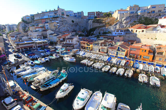 France, Bouches du Rhone, Marseille. Vallon des Auffes — Stock Photo