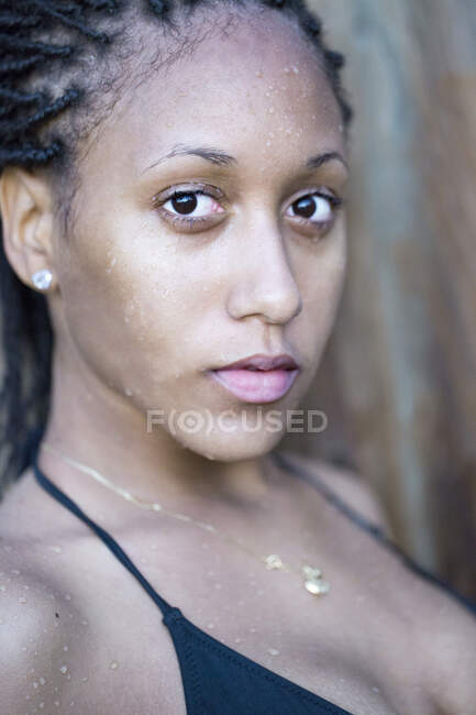 Retrato de uma linda menina Martinicana. — Fotografia de Stock