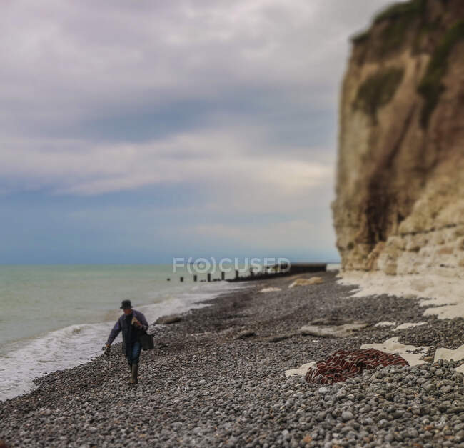 França, praia da Normandia perto de Dieppe — Fotografia de Stock