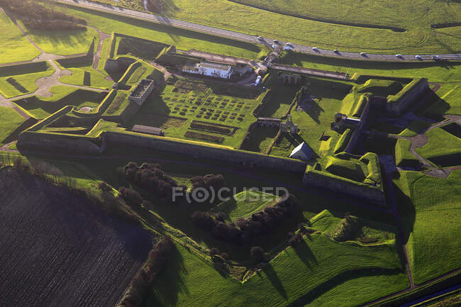Francia, Pas de Calais, Calais, veduta aerea. Fort Nieulay — Foto stock